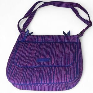 Vera Bradley Purple Striped Crossbody Bag
